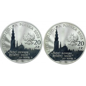 Zestaw III RP, 20 złotych 2005, Obrona Jasnej Góry (2szt.)