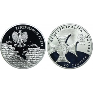 III RP, 20 złotych 2008, 2009 Polacy ratujący Żydów, Odzyskanie Niepodległości (2szt.)