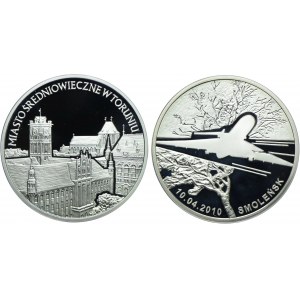 Zestaw III RP, 20 złotych 2007 Miasto średniowieczne w Toruniu, 2011 Smoleńsk (2szt.)