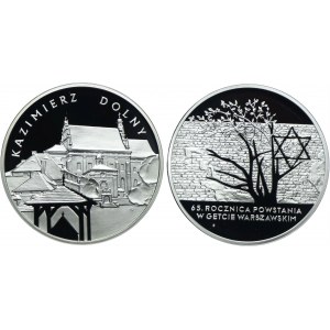 Zestaw III RP, 20 złotych 2008 Kazimierz Dolny, Powstanie w Gettcie Warszawskim (2szt.)