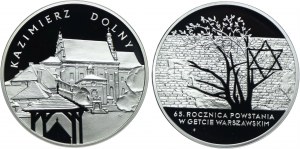 III RP set, 20 gold 2008 Kazimierz Dolny, Warsaw Ghetto Uprising (2pcs).