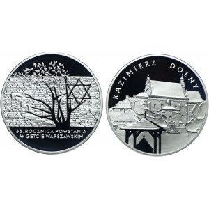 Zestaw III RP, 20 złotych 2008 Kazimierz Dolny, Powstanie w Gettcie Warszawskim (2szt.)