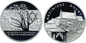 III RP set, 20 zloty 2008 Kazimierz Dolny, Warsaw Ghetto Uprising (2pcs).