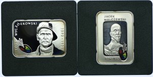 III RP set, 20 zloty 2003 Jacek Malczewski, 2007 Leon Wyczółkowski (2 pieces).