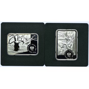 Zestaw III RP, 20 złotych 2003 Jacek Malczewski, 2007 Leon Wyczółkowski (2 szt.)
