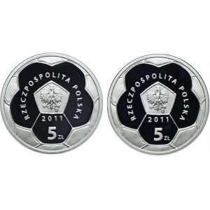 Zestaw III RP, 5 złotych 2011 Polonia Warszawa (2szt.)