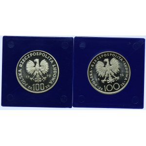 Zestaw PRL, 100 złotych 1976 Kazimierz Pułaski, 1979 Ludwik Zamenhof (2szt.)