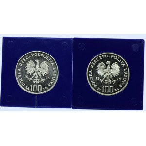 Zestaw RPL, 100 złotych 1975 Ignacy Jan Paderewski, 1979 Henryk Wieniawski (2szt.)