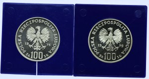 RPL set, 100 gold 1975 Ignacy Jan Paderewski, 1979 Henryk Wieniawski (2pcs).