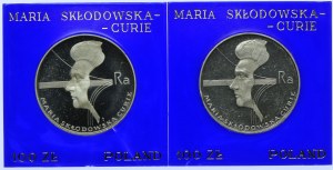 PRL set, 100 gold 1974 Maria Skłodowska Curie (2pcs).