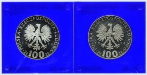 PRL set, 100 gold 1974 Maria Skłodowska Curie (2pcs).