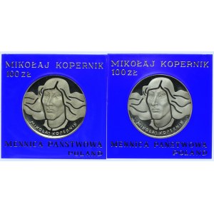 PRL, zestaw 100 złotych 1973, 1974 Mikołaj Kopernik (2szt.)