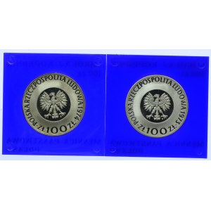 PRL, zestaw 100 złotych 1973, 1974 Mikołaj Kopernik (2szt.)