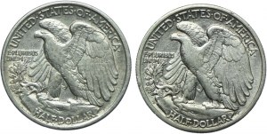 USA, 1/2 dollar coin set 1912, 1942 Philadelphia, Denver (2pcs).