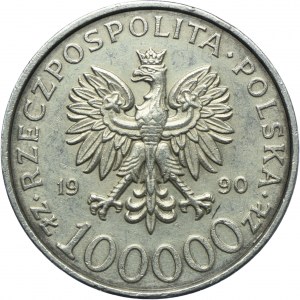 III RP, 100.000 złotych 1990, Solidarność, TYP A