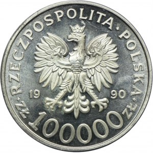 100.000 złotych 1990, Solidarność, TYP A
