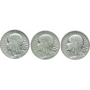 II RP, 10 złotych 1932 Londyn, Głowa Kobiety (3szt.)