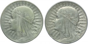 Set II RP, 10 gold 1932, 1933 Head of a Woman (2pcs.)