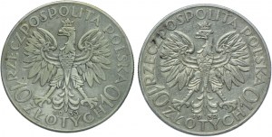 Set II RP, 10 gold 1932, 1933 Head of a Woman (2pcs.)