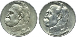 Set II RP, 5 gold 1934, 1936 Józef Piłsudski (2pcs).