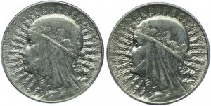 Set II RP, 5 gold 1933, 1934 Head of a Woman (2pcs.)