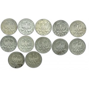 Zestaw II RP, 2 złote 1932-1934, Głowa Kobiety (12szt.)