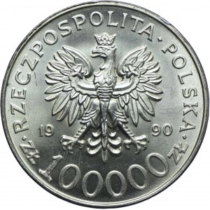 III RP, 100.000 złotych 1990 Solidarność, TYP A