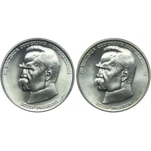 Zestaw PRL, 50.000 złotych 1988, Józef Piłsudski (2szt.)