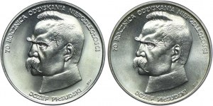 People's Republic of Poland set, 50,000 gold 1988, Jozef Pilsudski (2pcs).