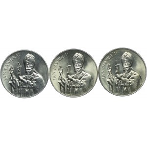 PRL, 10.000 złotych 1987 Jan Paweł II (3szt.)