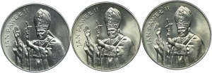 PRL set, 10,000 gold 1987, John Paul II (3pcs).