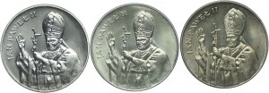 PRL set, 10,000 gold 1987, John Paul II (3pcs).