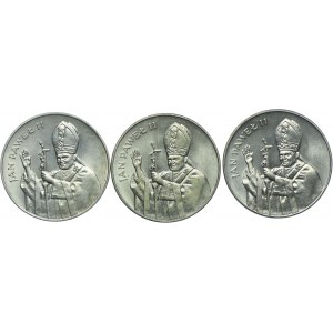 PRL, 10.000 złotych 1987 Jan Paweł II (3szt.)