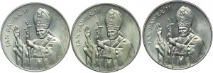 PRL set, 10,000 gold 1987, John Paul II (3pcs).