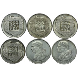 PRL, 200 złotych 1974 XXX-lat PRL, 1000 złotych 1982, Jan Paweł II (6szt.)