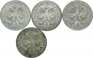 IIRP set, 10 gold 1932, 1933 Head of a Woman (4pcs.)