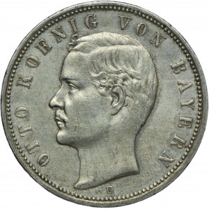 Niemcy, Bawaria, Otto, 3 marki 1913 D, Monachium