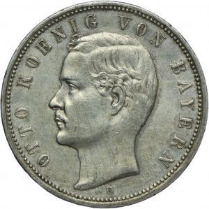 Germany, Bavaria, Otto, 3 marks 1913 D, Munich