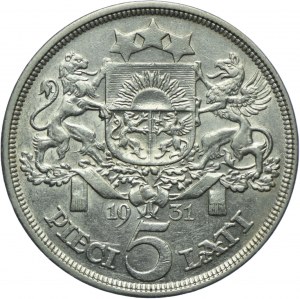 Latvia, 5 lati (lats) 1931, London