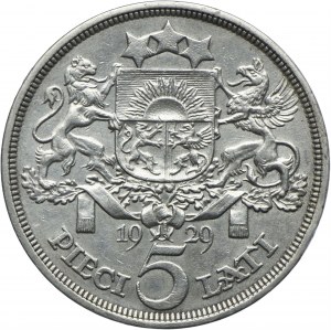 Latvia, 5 lati (lats) 1929, London