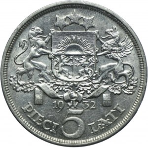 Łotwa, 5 lati (łatów) 1932, Londyn