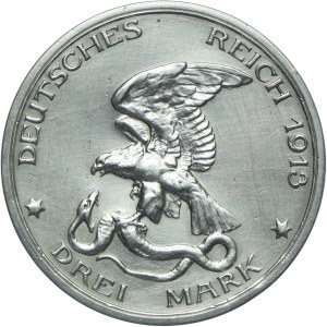Germany, Prussia, Wilhelm II, 3 marks 1913 Berlin