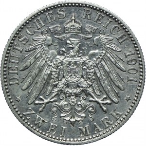 Niemcy, Prusy, Wilhelm II, 2 marki 1901 Berlin
