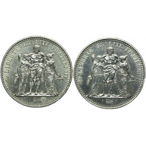 Francja, zestaw 10 franków 1965, 1967 Paryż (2szt.)