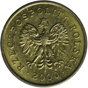 III RP, 2 grosze 2000 - skrętka 200 stopni