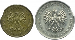 PRL set, 2 zloty 1985, 10 zloty 1987 DESTRUKT
