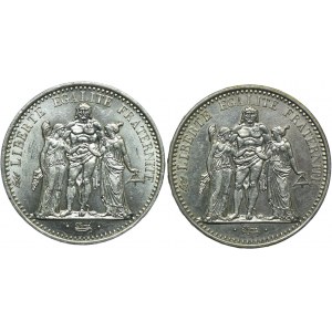 Francja, zestaw 10 franków 1966, 1967 Paryż (2szt.)