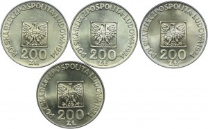 PRL set, 200 gold 1974, XXX years of PRL (4 pcs.)