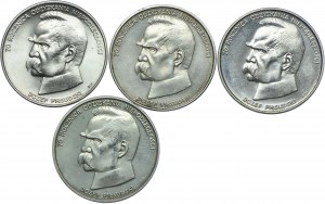 People's Republic of Poland set, 50,000 gold 1988, Jozef Pilsudski (4pc).