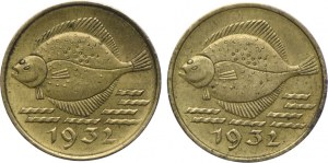 Free City of Danzig, set of 5 fenigs 1923 (2pcs).